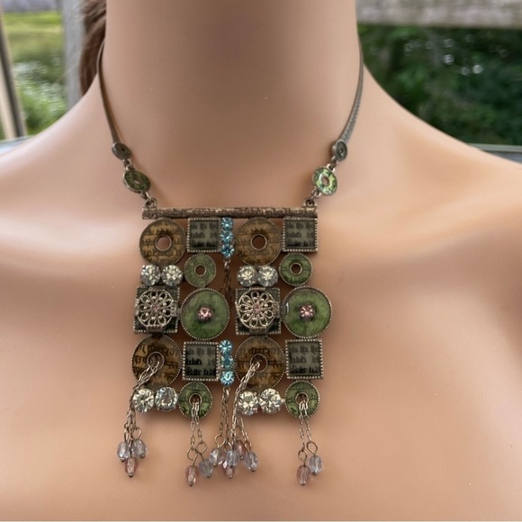 Vintage Pilgrim Danish Design Necklace Steampunk Costume Jewelry - Picture 1 of 7